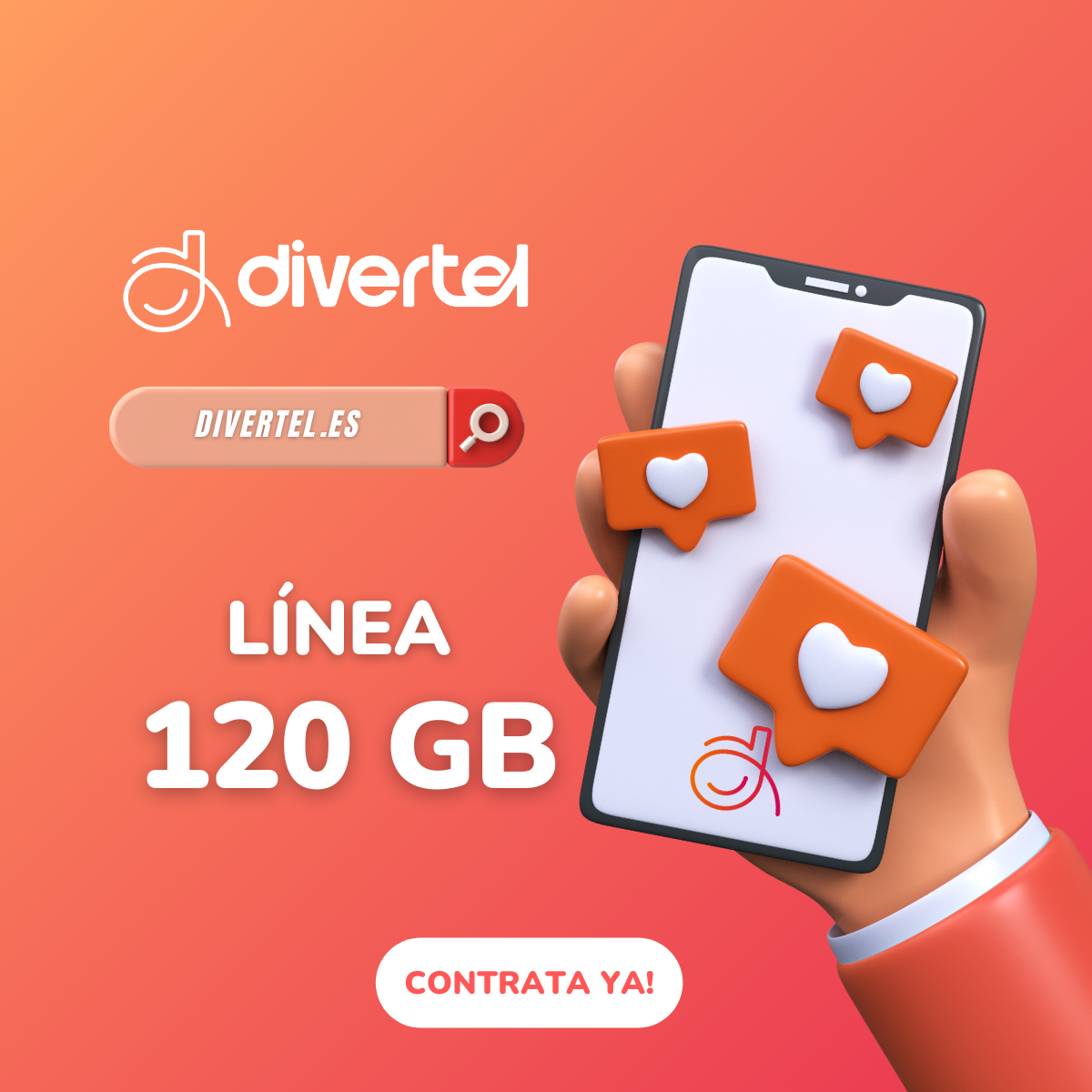 Móvil con 120Gb y llamadas ilimitadas
